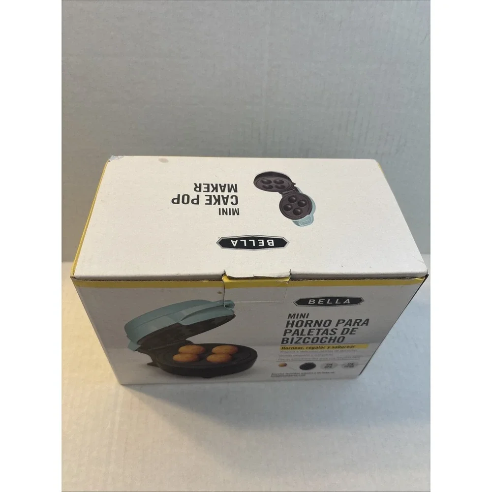 Bella Mini Cake Pops Maker Blue Nonstick Cooking Compact Easy‎ Store 350w
